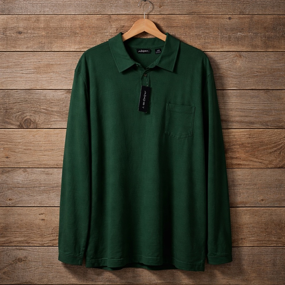 NWT Axist 2XB Ponderosa Pine Single Pocket Mens Polyester Polo Shirt